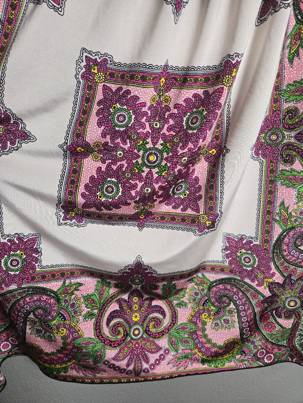 INC International Concepts Off The Shoulder Paisley Boho Top Size Large - Picture 6 of 12